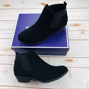 Top Moda Black Draco Booties Slip on Chelsea Boot